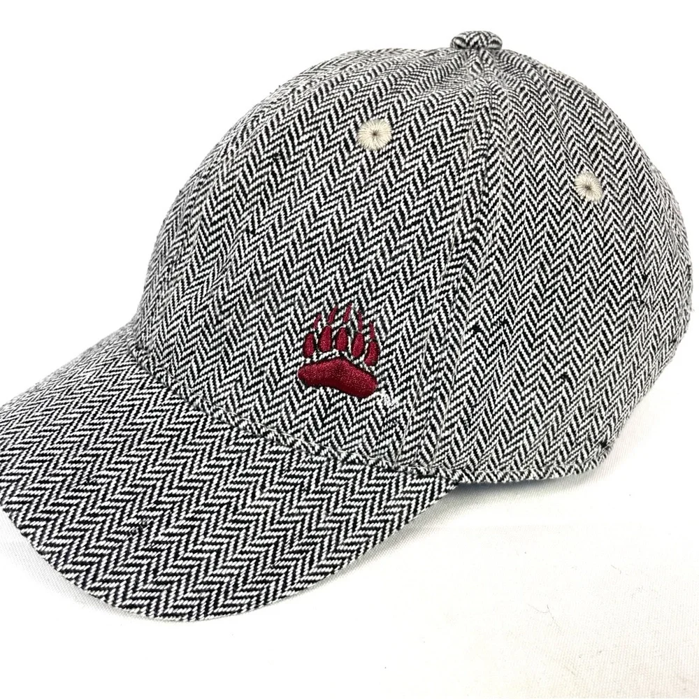 Montana Grizzlies Bear Paw Herringbone Strapback Dad Hat Legacy‎ Cap